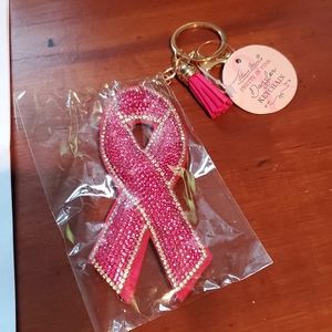 Olivia Moss breast cancer dazzler keychain
